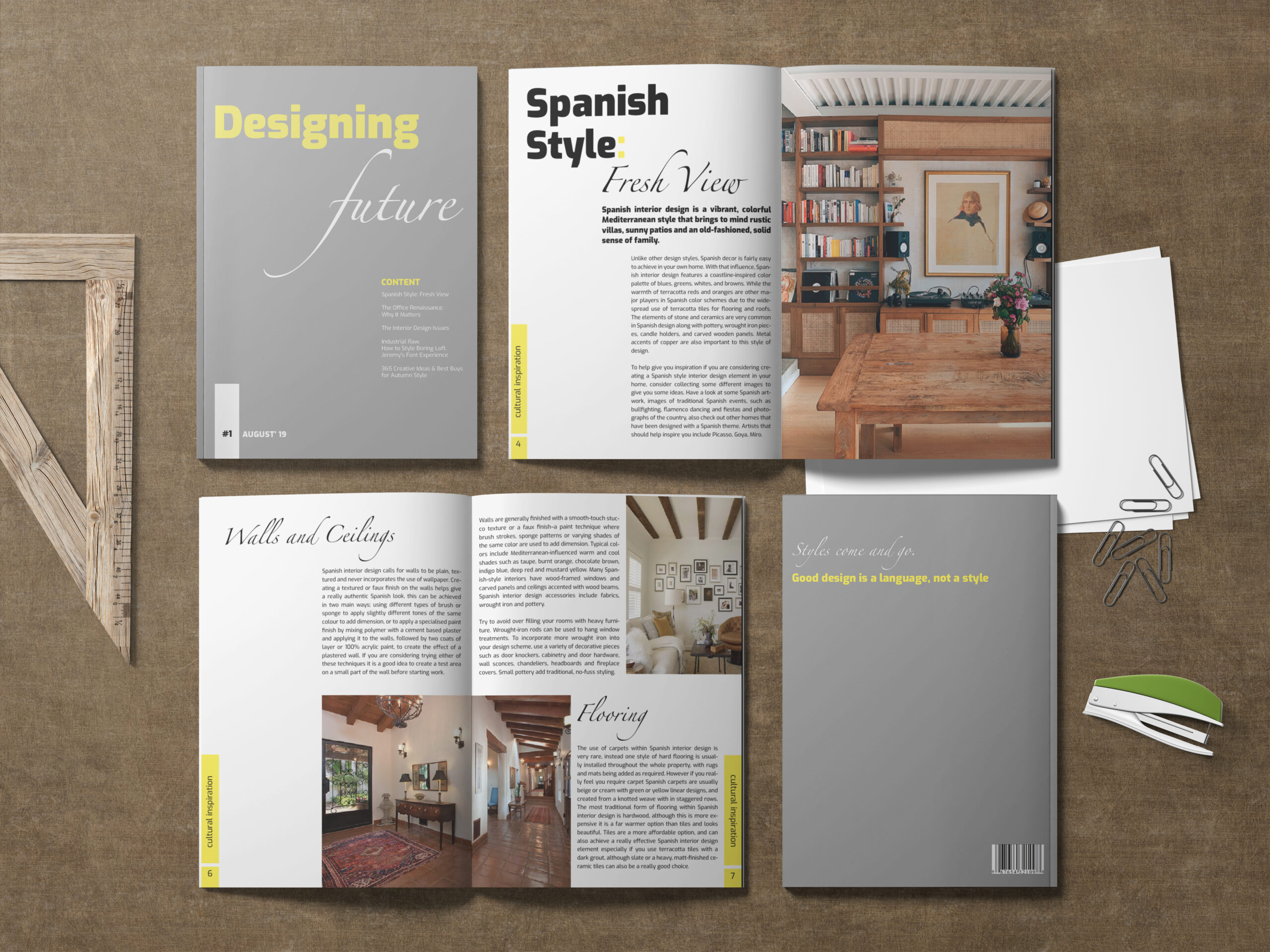 Designing magazine layout,